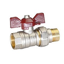 Краны латунные шаровые DN 15-32 PN 25-40 никелированные бабочка американка Temper серия 88 ГОСТ Р 59553 купить в Кемерово | "Проконсим"