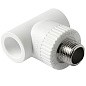 Тройники ПП DN 20-32 PN 25 комбинированные с наружной резьбой белые Pro Aqua купить в Кемерово | "Проконсим"