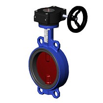 Затворы поворотные дисковые DN 150-500 PN 10-16 межфланцевые с чугунным диском с редуктором Tecofi VPI4448 купить в Кемерово | "Проконсим"